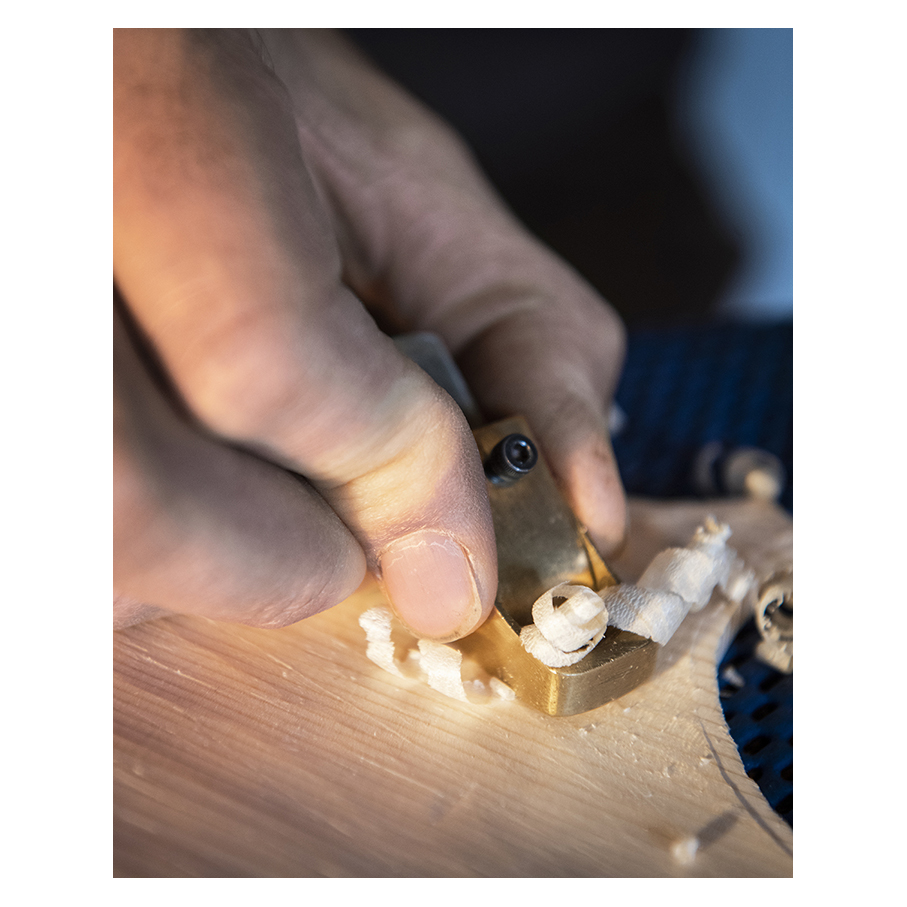 Making Moya's Cello - Working the arching with a thumb plane